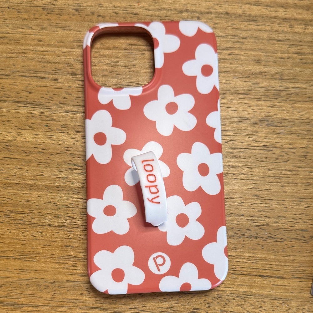 Loopy Case “Auburn Daisies” Coral Floral iPhone 13 Pro Max Case